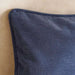 Fs.Habitat Textured Velvet Cushion Cover With Piping 40X65Cm-Navy Pan Home