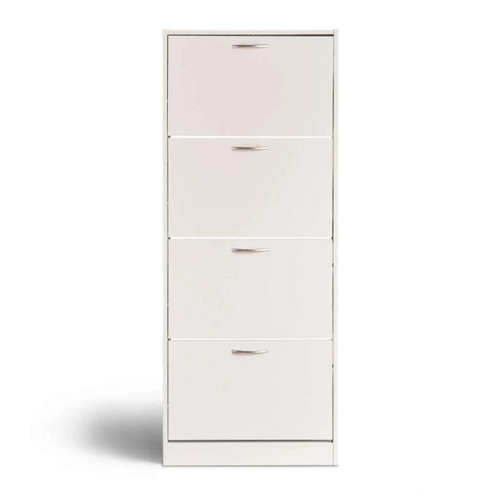 Furinno Shoe Rack 12 Pairs With 4 Drawer - White