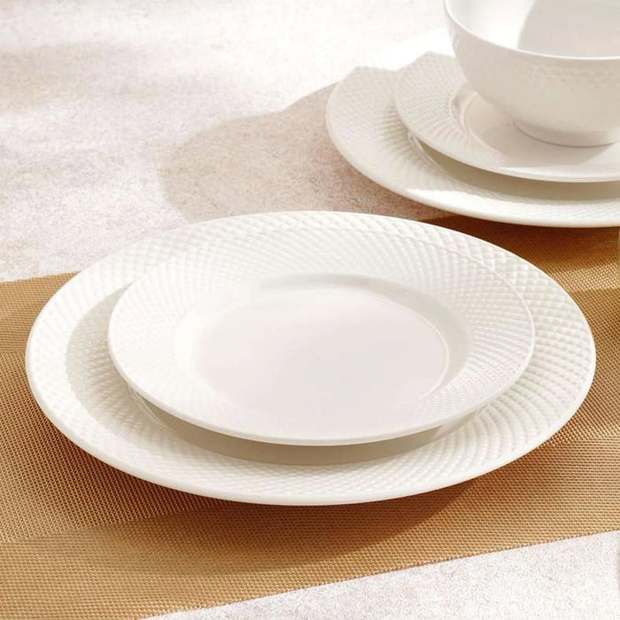 Gabiano 18-Piece Porcelain Dinner Set -White