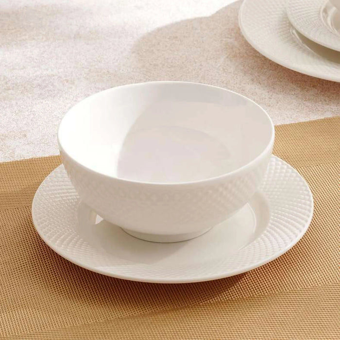 Gabiano 18-Piece Porcelain Dinner Set -White