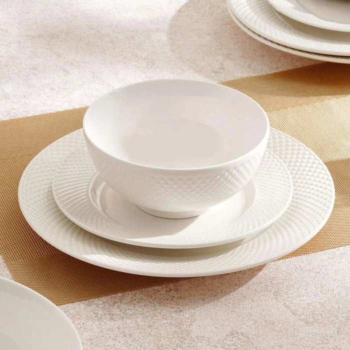 Gabiano 18-Piece Porcelain Dinner Set -White
