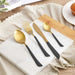 Gabino 24-Piece Cutlery Set -Gold Black Pan Home