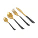 Gabino 24-Piece Cutlery Set -Gold Black Pan Home