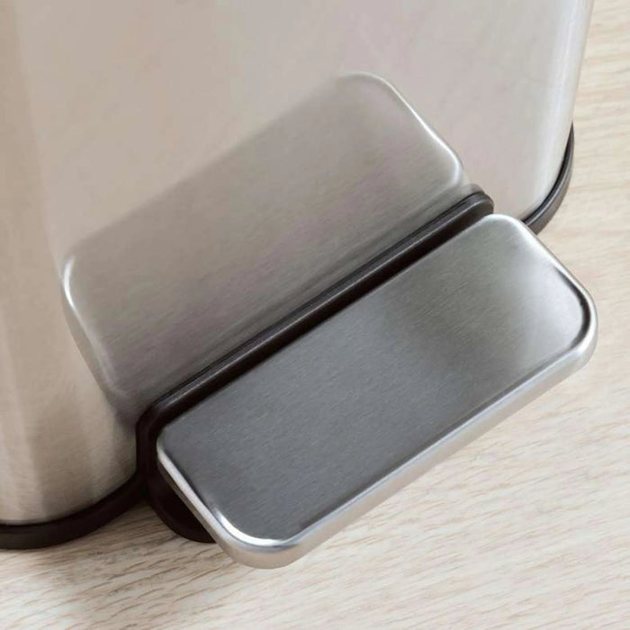 Gabriel  Soft Close Metal Pedal Bin With Fingerprint Resistant 20L 20.8X37.5X61Cm - Chrome Pan Home
