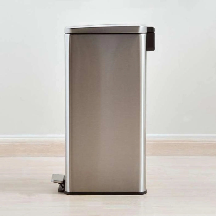 Gabriel  Soft Close Metal Pedal Bin With Fingerprint Resistant 20L 20.8X37.5X61Cm - Chrome Pan Home