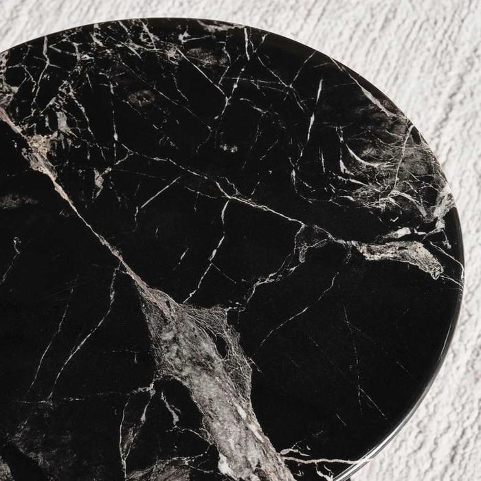 Gael End Table Marble - Black Gold