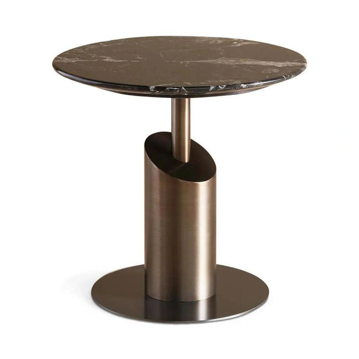 Gael End Table Marble - Black Gold