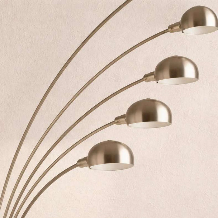 Galaxy 5-Light E14 Arc Floor Lamp 160X40X220Cm - Satin Nickel