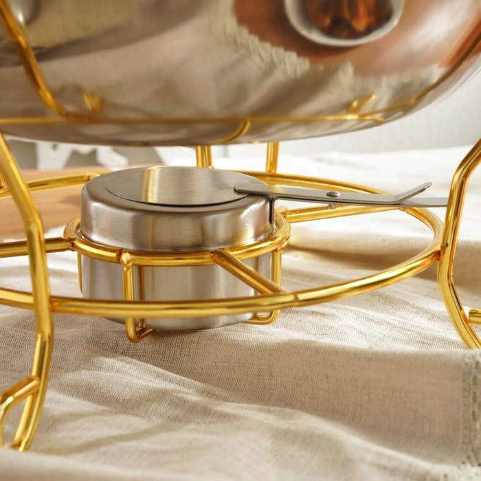 Galaxy Chafing Dish With Lid 6L -Chrome & Gold