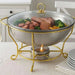 Galaxy Chafing Dish With Lid 8L -Chrome & Gold Pan Home