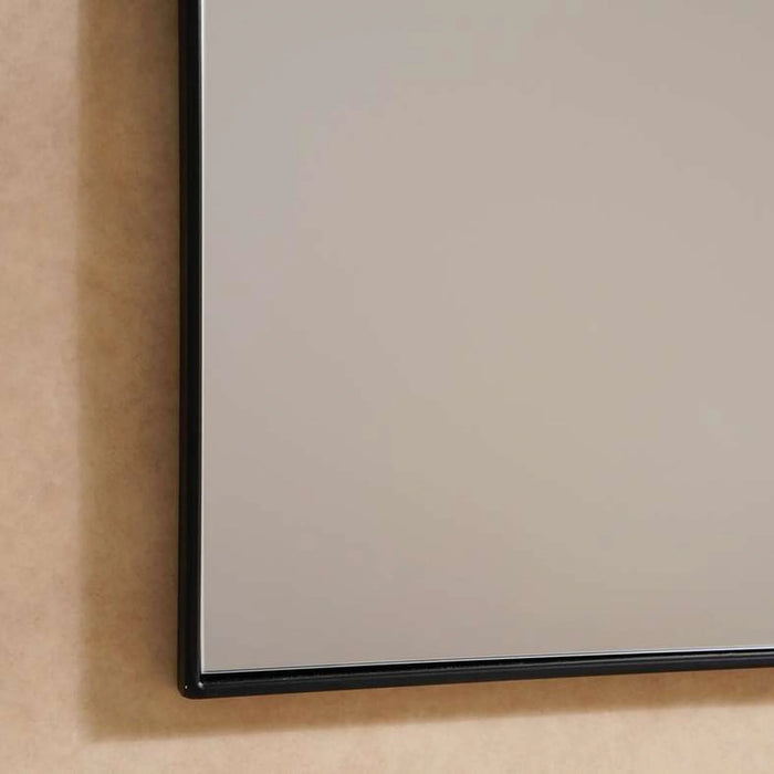 Galore Rectangle Wall Mirror With Metal Frame 80X125Cm- Black