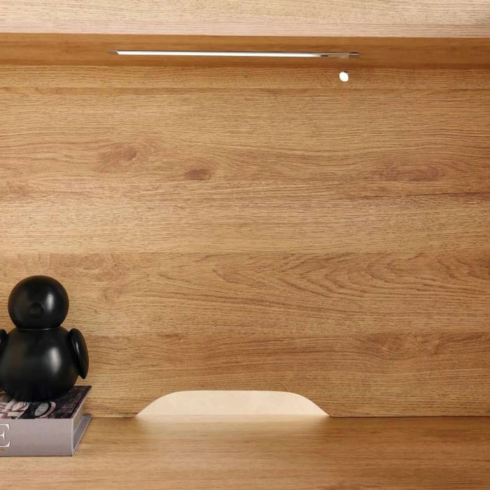 Ganas Computer Desk Melamine - Natural & White