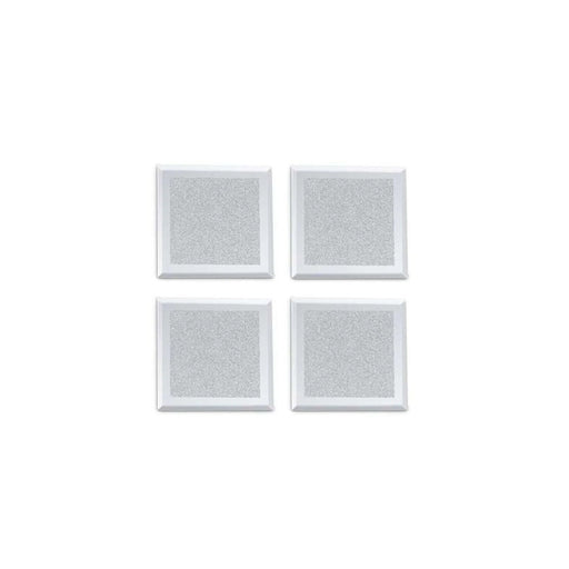 Gatsby 4-Piece Glass Coaster Set 10X10Cm - Silver Pan Home