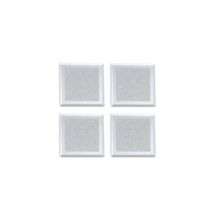 Gatsby 4-Piece Glass Coaster Set 10X10Cm - Silver Pan Home