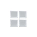 Gatsby 4-Piece Glass Coaster Set 10X10Cm - Silver Pan Home