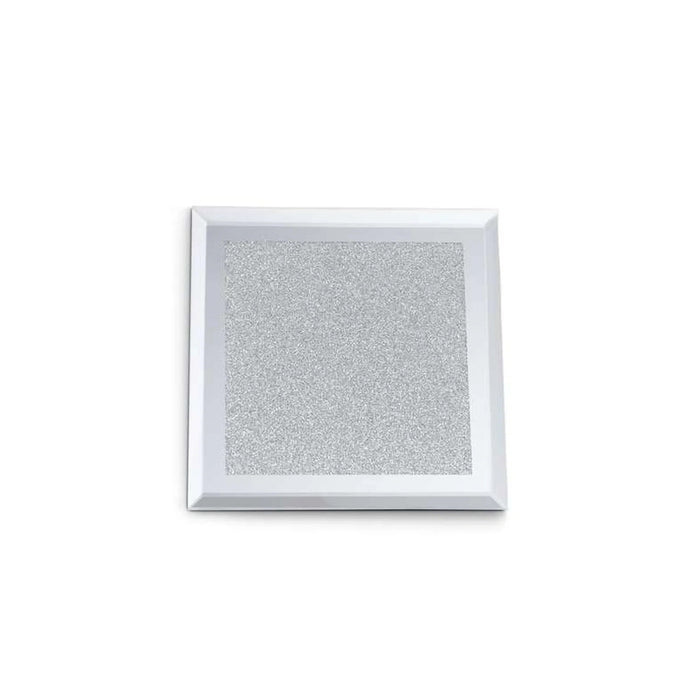 Gatsby 4-Piece Glass Coaster Set 10X10Cm - Silver Pan Home