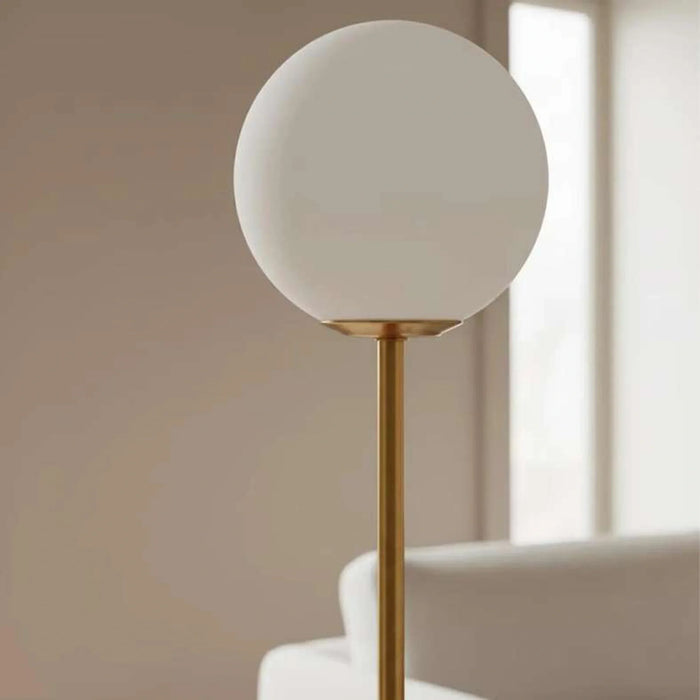 Gelmore E27 Travertine Base Floor Lamp 20X150Cm - Natural