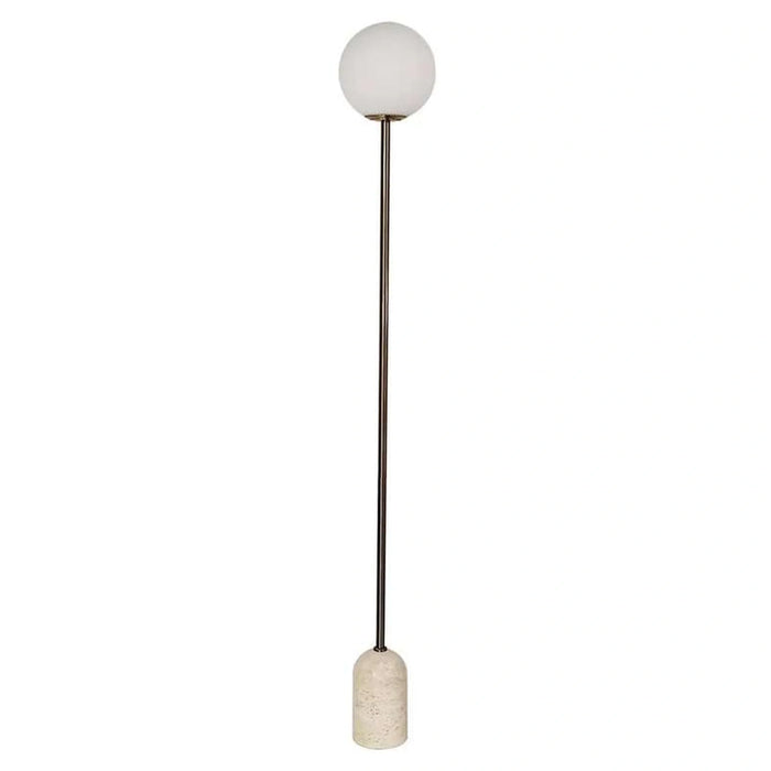 Gelmore E27 Travertine Base Floor Lamp 20X150Cm - Natural