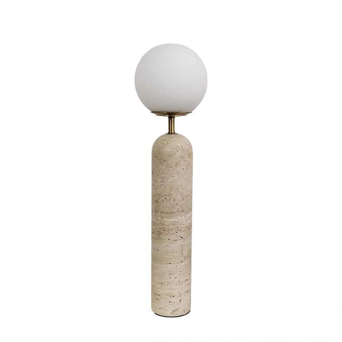 Gelmore E27 Travertine Base Table Lamp 15X56Cm - Natural Pan Home