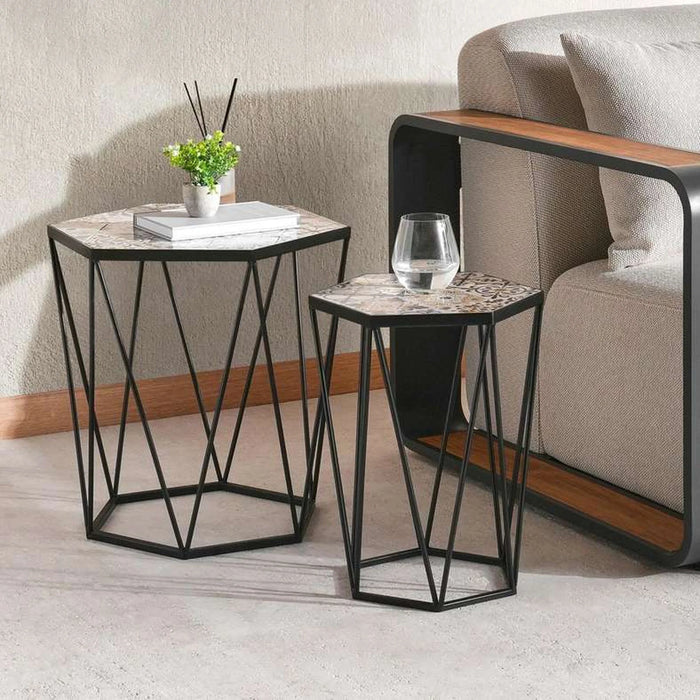 Gemso Metal / Mosaic Table 2/S - Black
