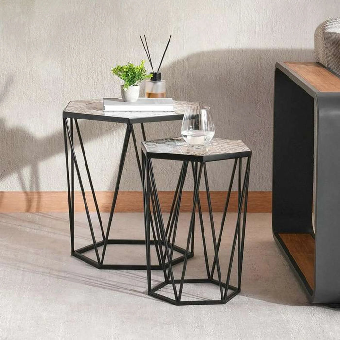 Gemso Metal / Mosaic Table 2/S - Black