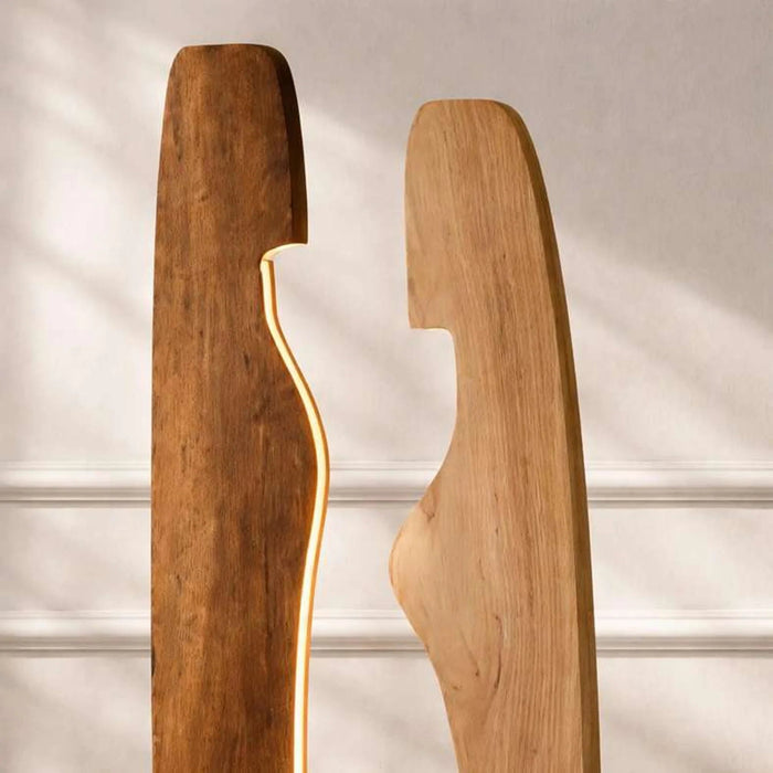 Gentry Integrated Led Wooden Floor Lamp 16W Dimmable 60X28X147Cm.- Natural Pan Home