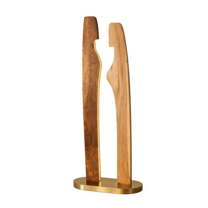 Gentry Integrated Led Wooden Floor Lamp 16W Dimmable 60X28X147Cm.- Natural Pan Home