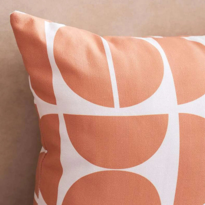 Geometric Printed Filled Cushion 45X45 Cm-Rust Pan Home