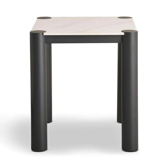 Gerel End Table Ceramic - White & Black