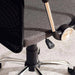 Gerry Office Medium Back Chair Mesh Fabric - Dark Grey Black Pan Home