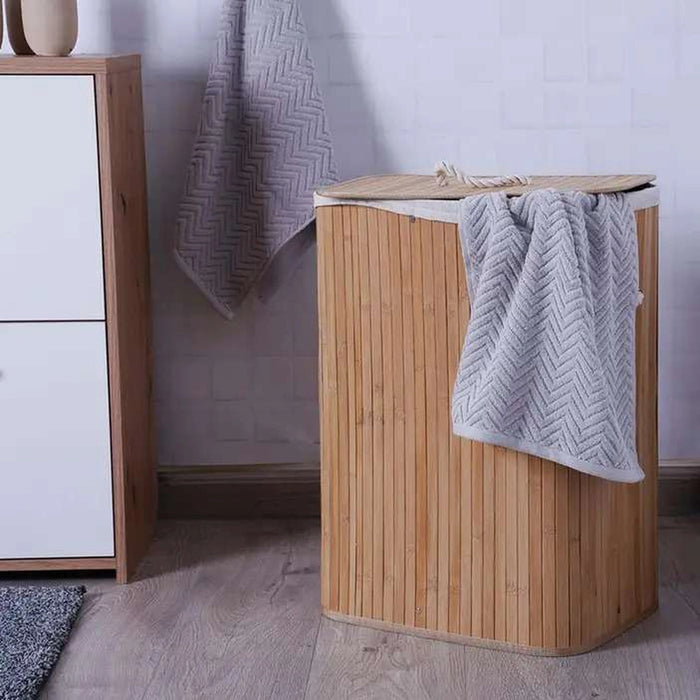 Gervase Foldable Bamboo Laundry Hamper - Natural Pan Home