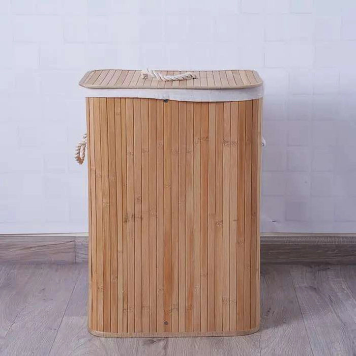 Gervase Foldable Bamboo Laundry Hamper - Natural Pan Home