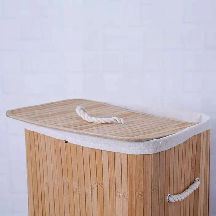 Gervase Foldable Bamboo Laundry Hamper - Natural Pan Home
