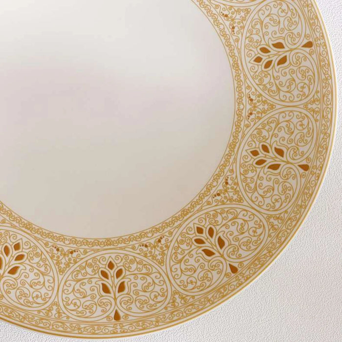 Gilded Filigree Stoneware Dinner Plate Dia27Cm -White