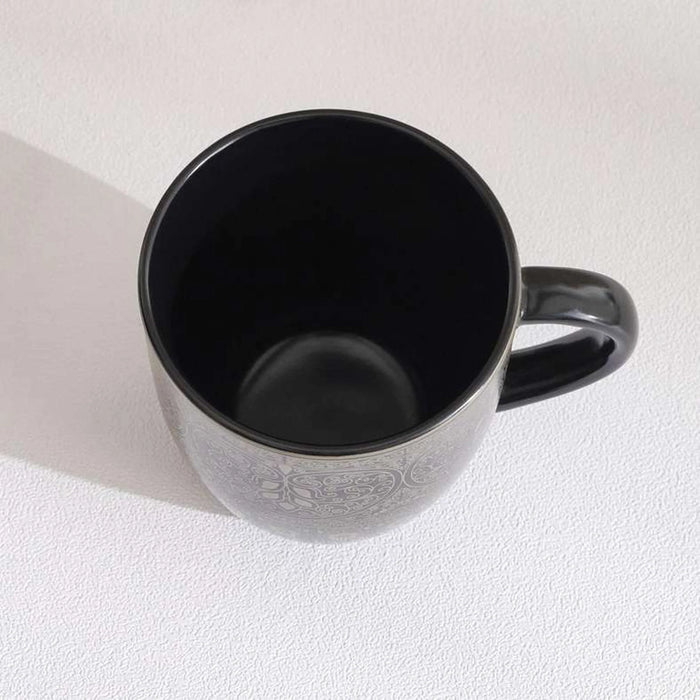 Gilded Filigree Stoneware Mug 350Ml -Black