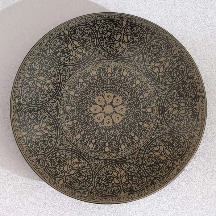 Gilded Filigree Stoneware Side Plate Dia21Cm -Black