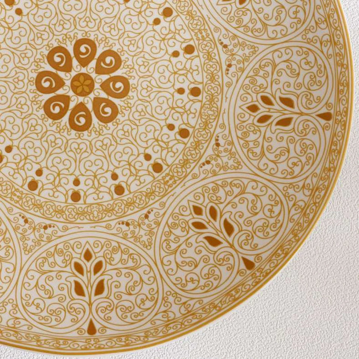 Gilded Filigree Stoneware Side Plate Dia21Cm -White
