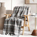 Gilon Acrylic Throw 130X170Cm - Grey Pan Home