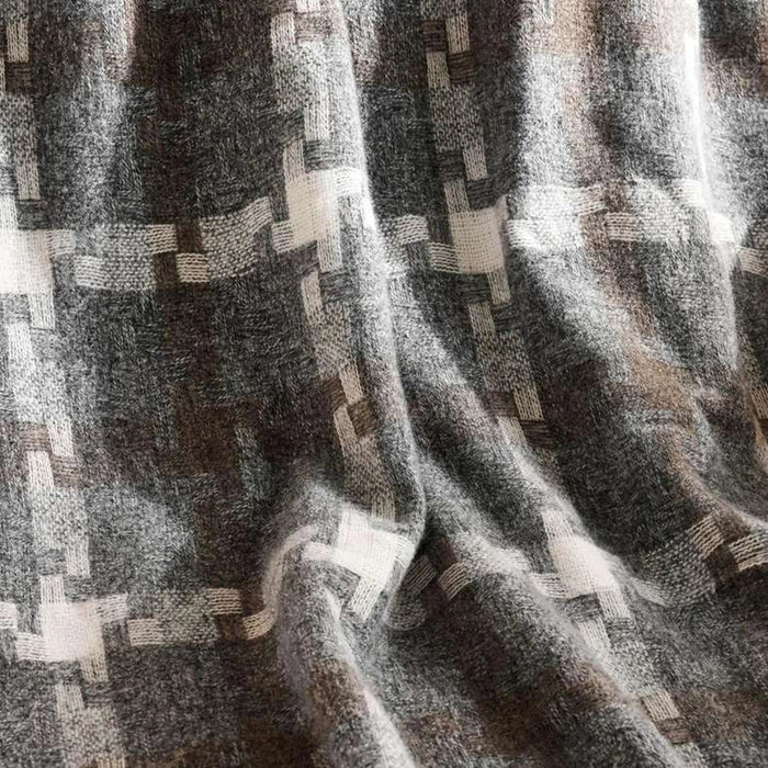 Gilon Acrylic Throw 130X170Cm - Grey Pan Home