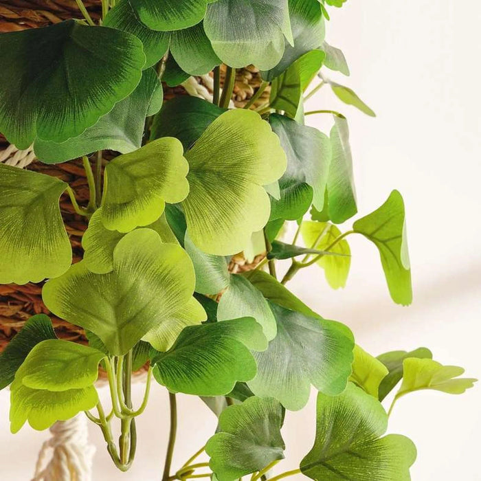 Gingkgo Hanging Plant Artificial Plant H62Cm - Green Pan Home
