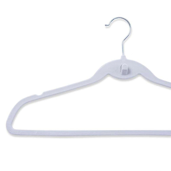 Giorgia 10-Piece Velvet Suit Hanger With Notches - White Pan Home