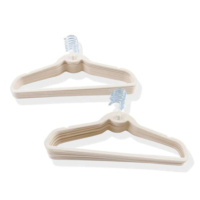 Giorgia 30-Piece Velvet Suit Hanger With Notches - Beige Pan Home