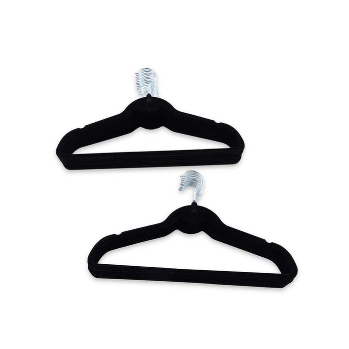 Giorgia 30-Piece Velvet Suit Hanger With Notches - Black Pan Home