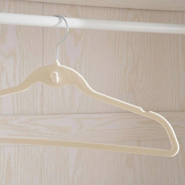Giorgia 60-Piece Velvet Suit Hanger With Notches 45X22.5X0.5Cm - Beige Pan Home