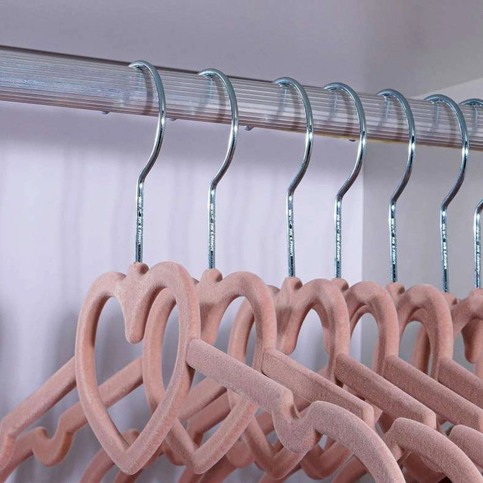 Giorgia Heart 10-Piece Cloth Hanger - Pink Pan Home