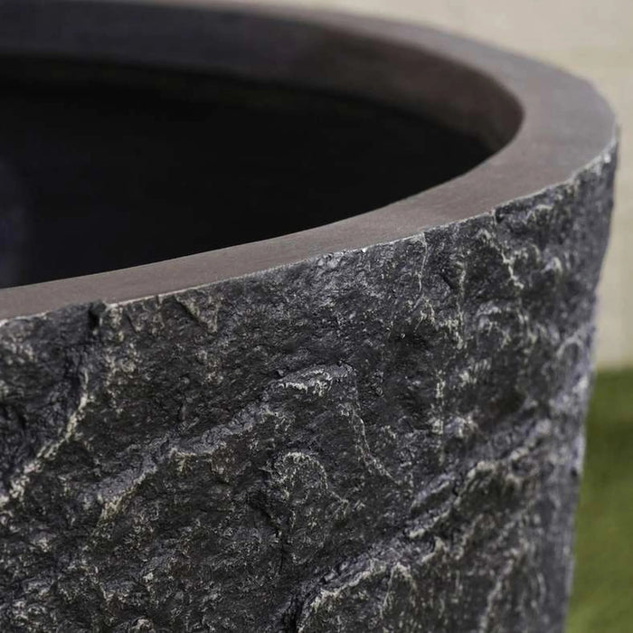 Giselle Polyresin Round Planter 38X38X24Cm- Black Pan Home