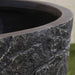 Giselle Polyresin Round Planter 38X38X24Cm- Black Pan Home