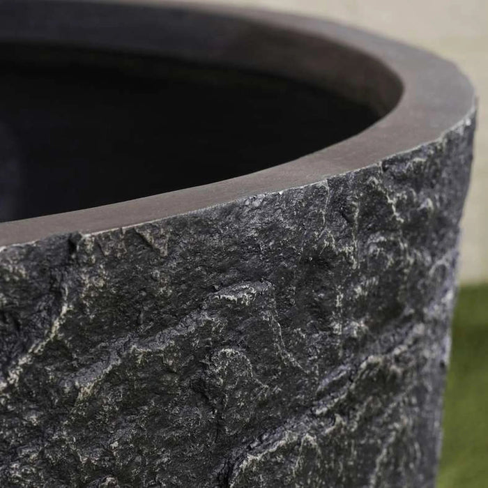 Giselle Polyresin Round Planter 45X45X30Cm- Black Pan Home