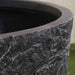 Giselle Polyresin Round Planter 45X45X30Cm- Black Pan Home