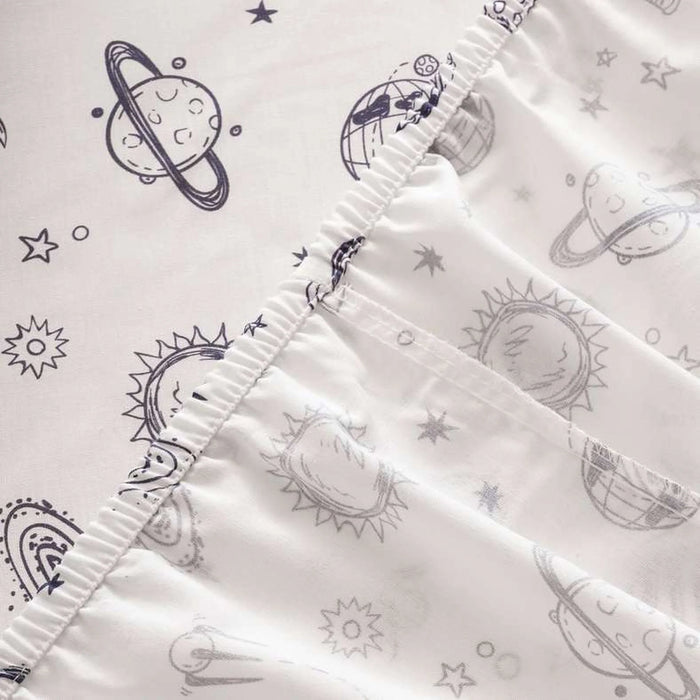 Give Me Space Fitted Sheet 120X200+33Cm-Navy